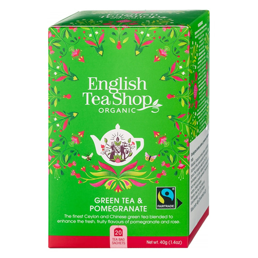 English Tea Shop bio gránátalmás zöld tea 40 g (20 filter)