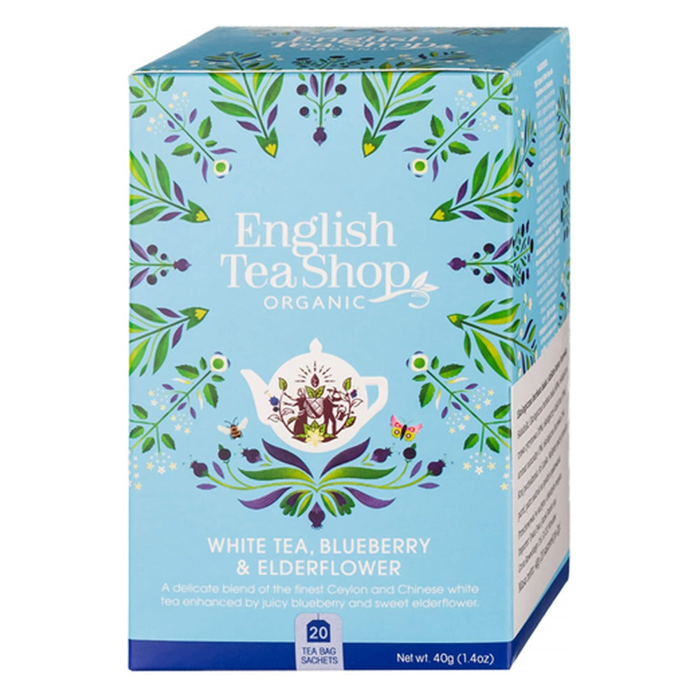 English Tea Shop bio fehér tea áfonyával és bodzával 40 g (20 filter)