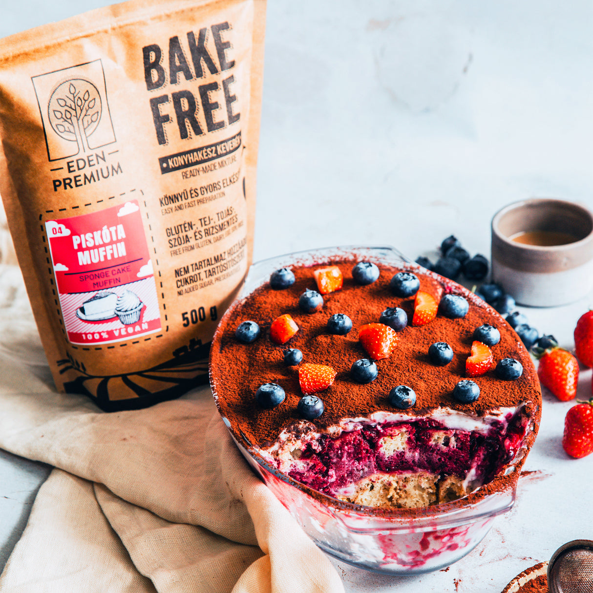 Bake-Free Piskóta-muffin lisztkeverék 1000g