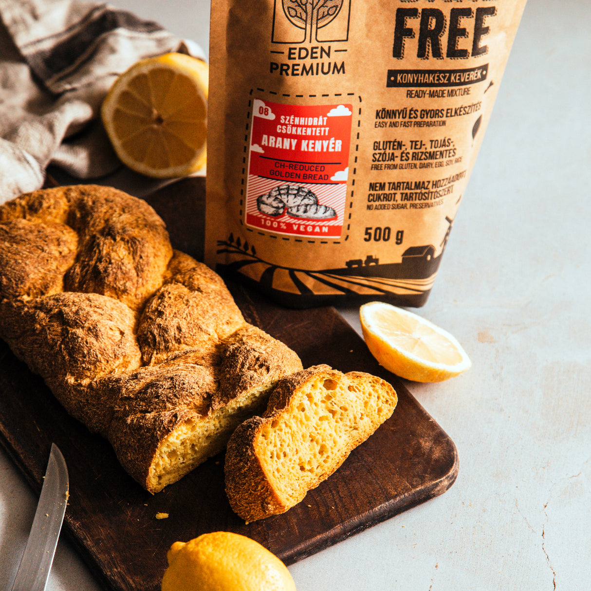 Bake-Free Szénhidrátcsökkentett arany kenyér lisztkeverék 500g