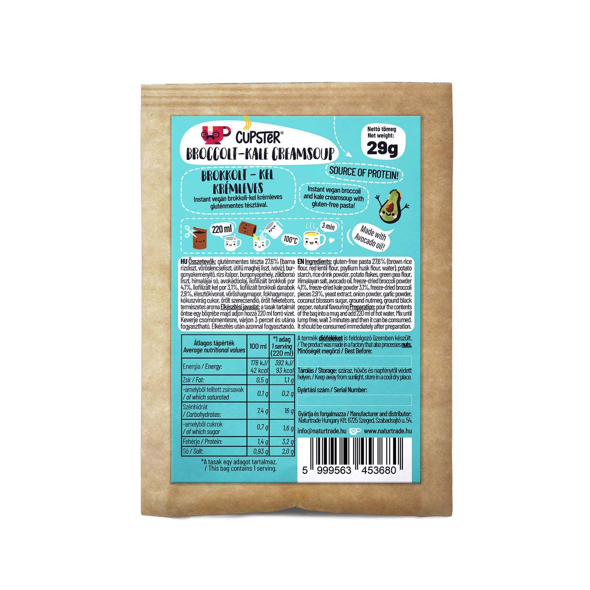 Cupster instant brokkoli - kel krémleves 29g