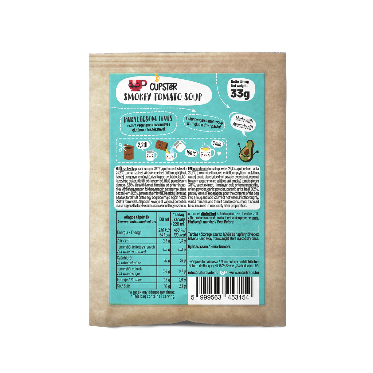 Cupster instant paradicsomleves 33g