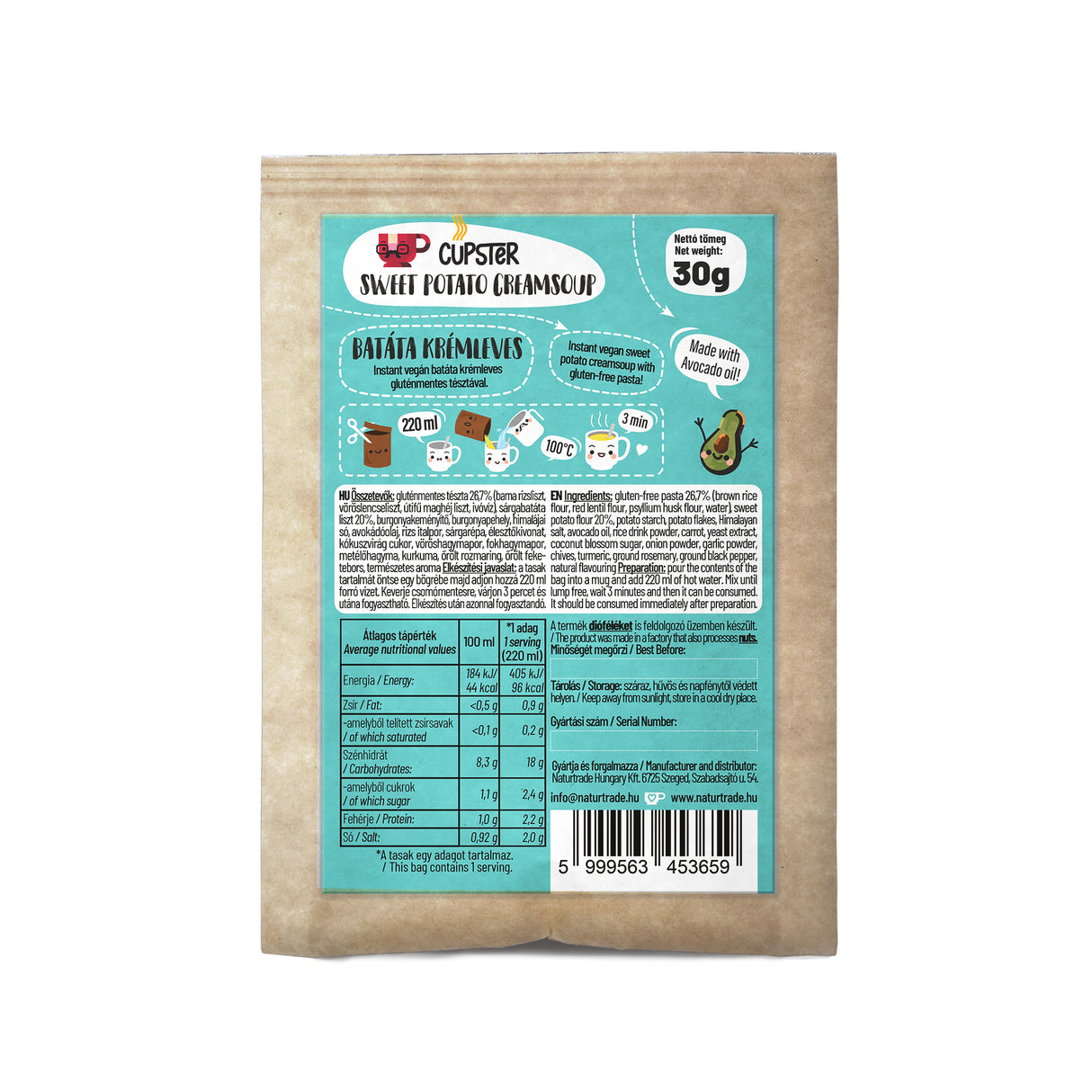 Cupster instant batáta krémleves 30g