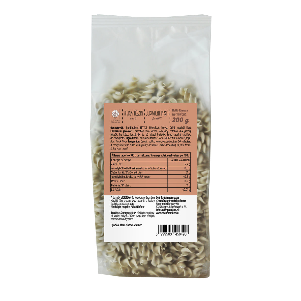 Hajdinatészta orsó kölessel 200 g