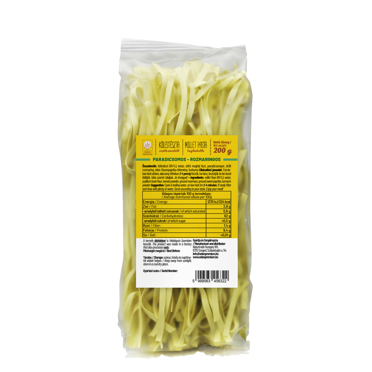 Kölestészta Orsó - Paradicsom-rozmaring 200 g