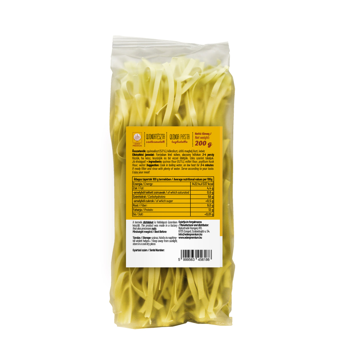 Quinoatészta kölessel - szélesmetélt 200 g