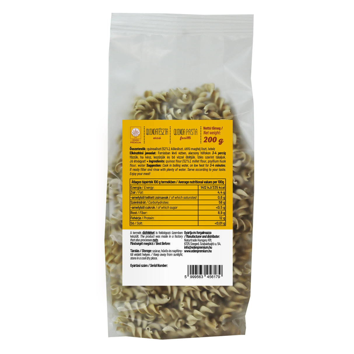 Quinoatészta kölessel - orsó 200 g