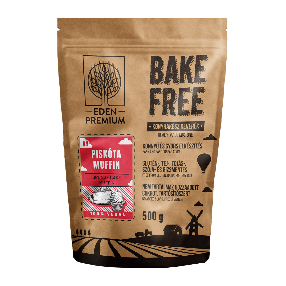 Bake-Free Piskóta-muffin lisztkeverék 500g