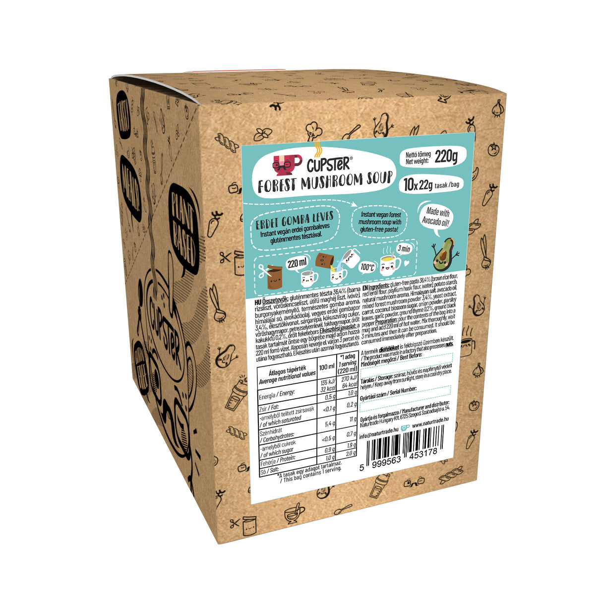 Cupster instant erdei gombaleves 10 db