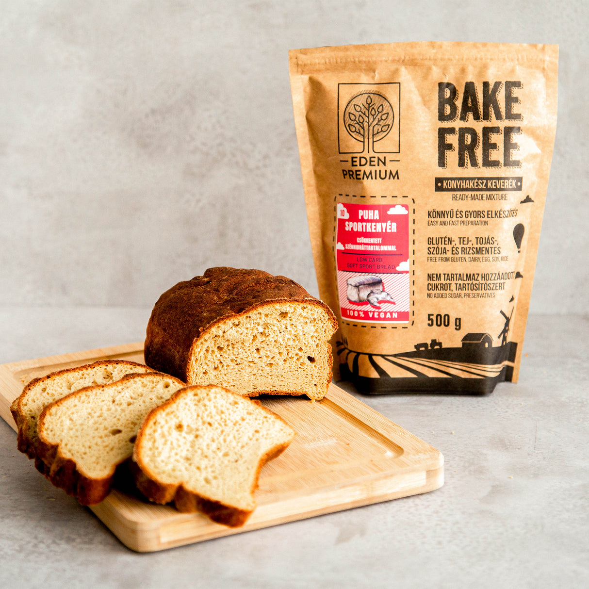 Bake-Free Puha sportkenyér lisztkeverék csökkentett szénhidráttartalommal 500g