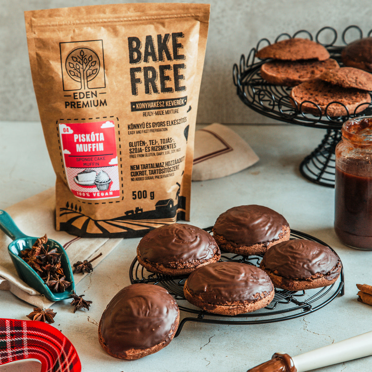 Bake-Free Piskóta-muffin lisztkeverék 1000g