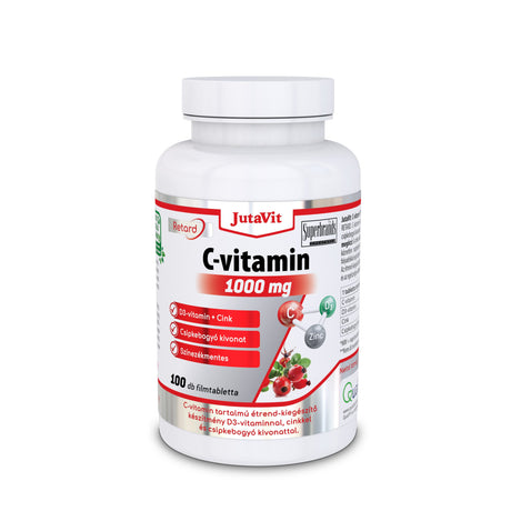 JutaVit C-vitamin 1000 mg nyújtott kiold.+csipkebogyó+D3-Vitamin+Cink 100x | Eden Premium