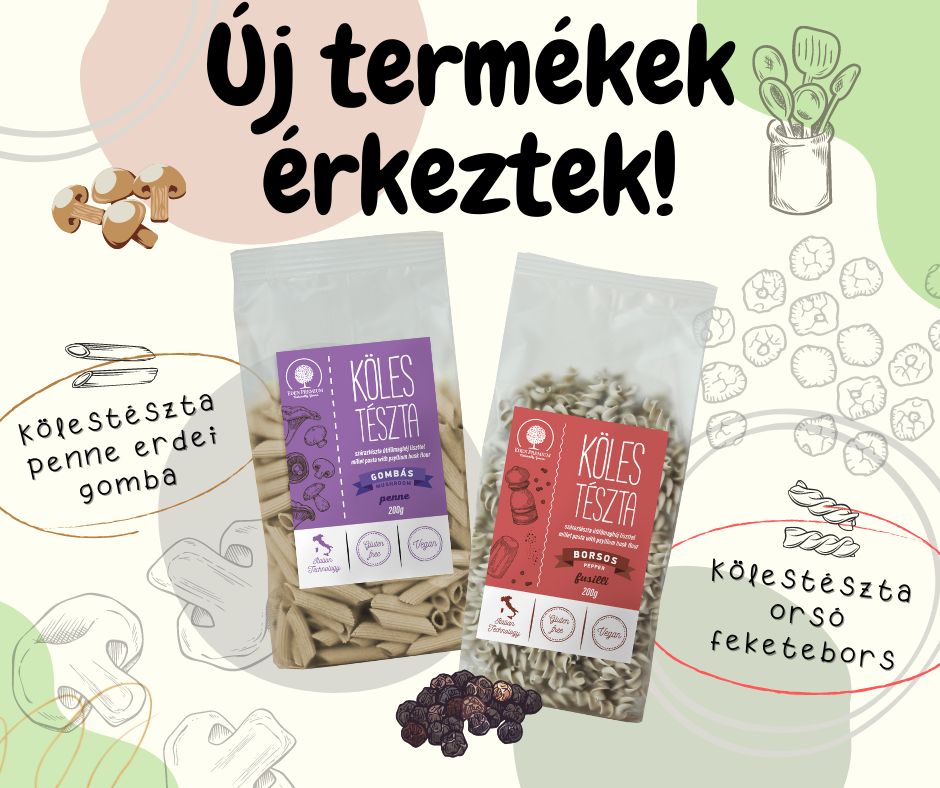 Bemutatkozik az Eden Premium kölestészta feketebors orsó és erdei gombás penne!