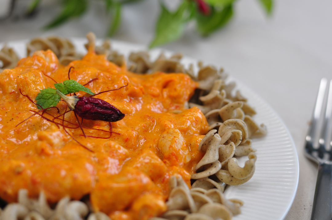 Chiliszószos tészta