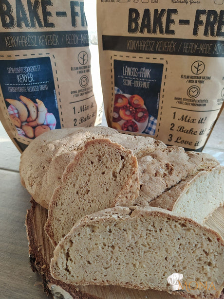 Bake-Free kenyér (glutén,tej,tojás,cukor,szója,élesztőmentes,vegán)