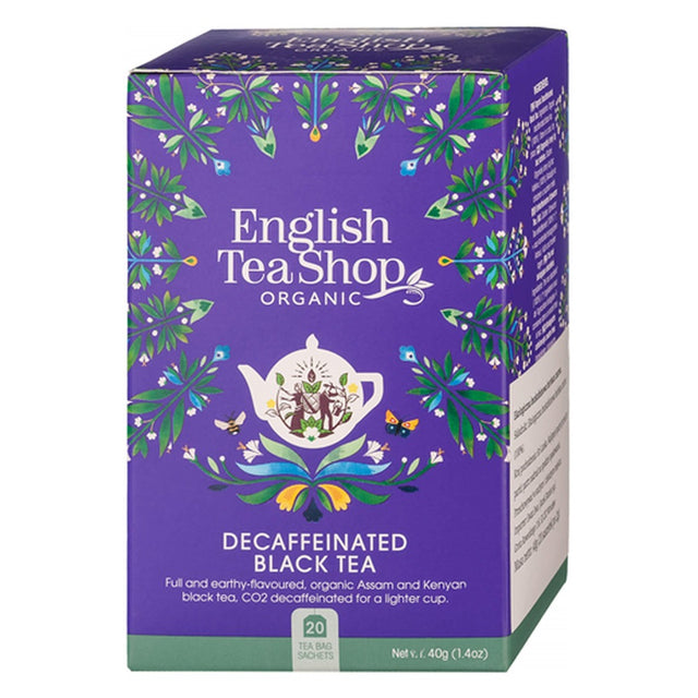 English Tea Shop bio koffeinmentes Breakfast fekete tea 40 g (20 filter)