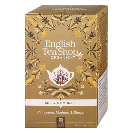 English Tea Shop Super Goodness fahéj, moringa és gyömbér bio tea 35 g (20 filter)