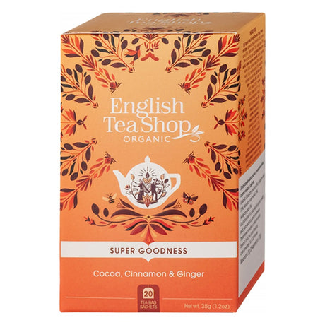 English Tea Shop Super Goodness kakaó, fahéj és gyömbér bio tea 35 g (20 filter)