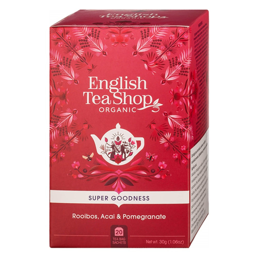 English Tea Shop Super Goodness rooibos acai bogyóval és gránátalmával bio tea 30 g (20 filter)