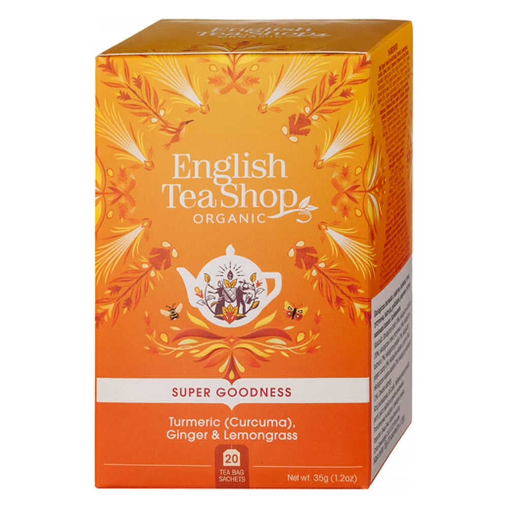 English Tea Shop Super Goodness kurkuma, gyömbér és citromfű bio tea 35 g (20 filter)