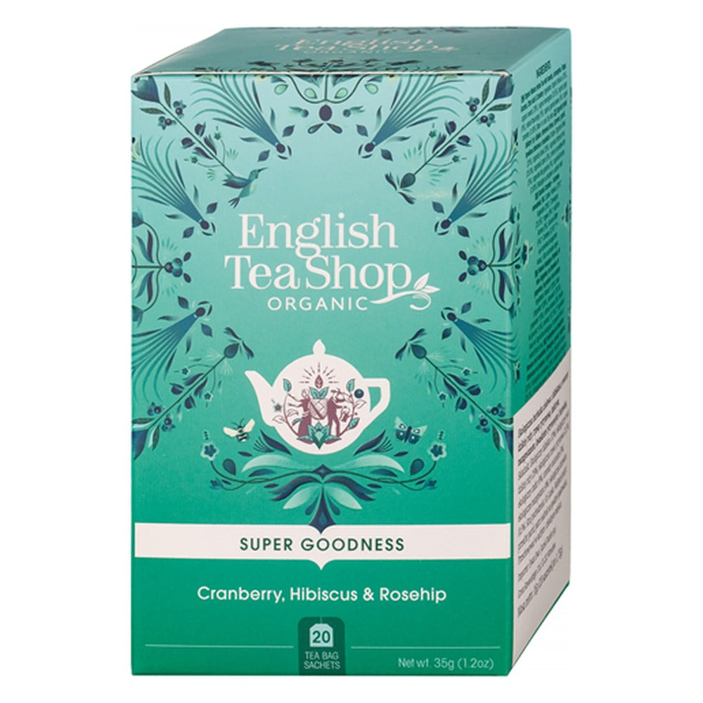 English Tea Shop Super Goodness áfonya, hibiszkusz és csipkebogyó bio tea 35 g (20 filter)