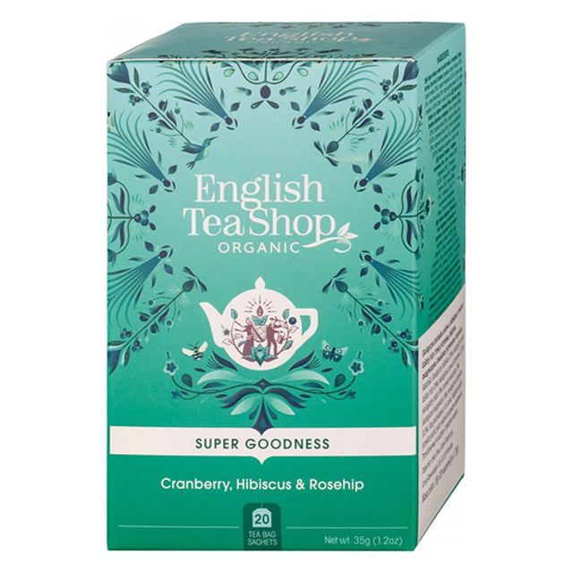English Tea Shop Super Goodness áfonya, hibiszkusz és csipkebogyó bio tea 35 g (20 filter)