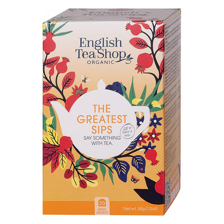 English Tea Shop The Greatest Sips – Legnemesebb kortyok bio teaválogatás 34 g (20 filter)