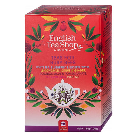 English Tea Shop Teas for Busy Bees – Dolgos hétköznapok bio teaválogatás 34 g (20 filter)