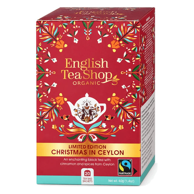 English Tea Shop Christmas in Ceylon – Karácsonyi ceyloni bio tea 40 g (20 filter)