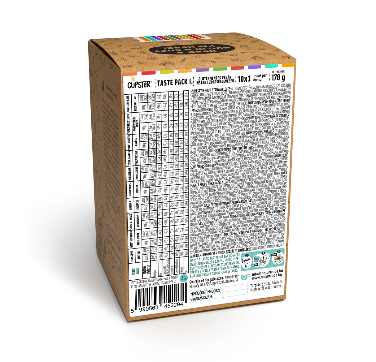 Cupster instant leves Taste pakk I.