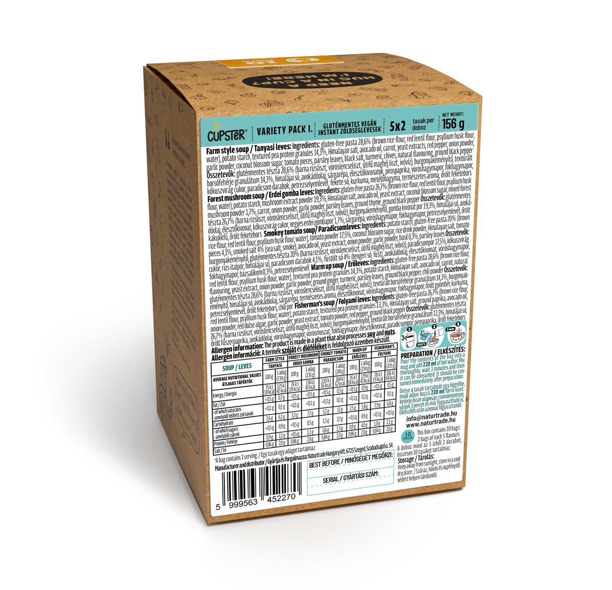 Cupster instant leves Variety Pack II.