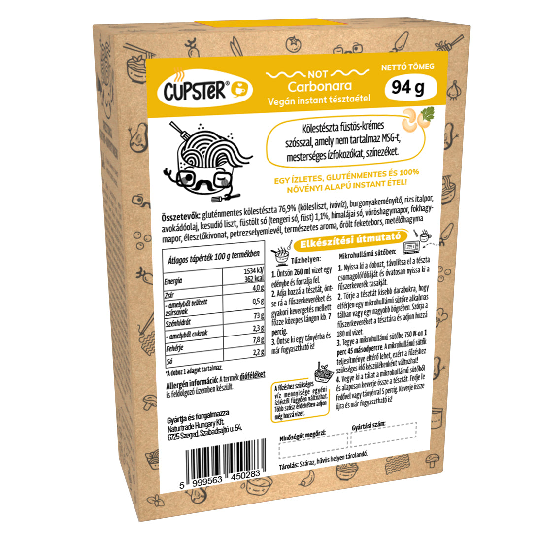 Cupster Instant Tészta - Not Carbonara 91g