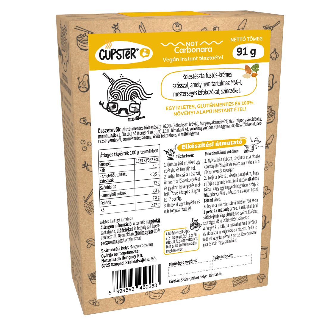 Cupster Instant Tészta - Not Carbonara 91g