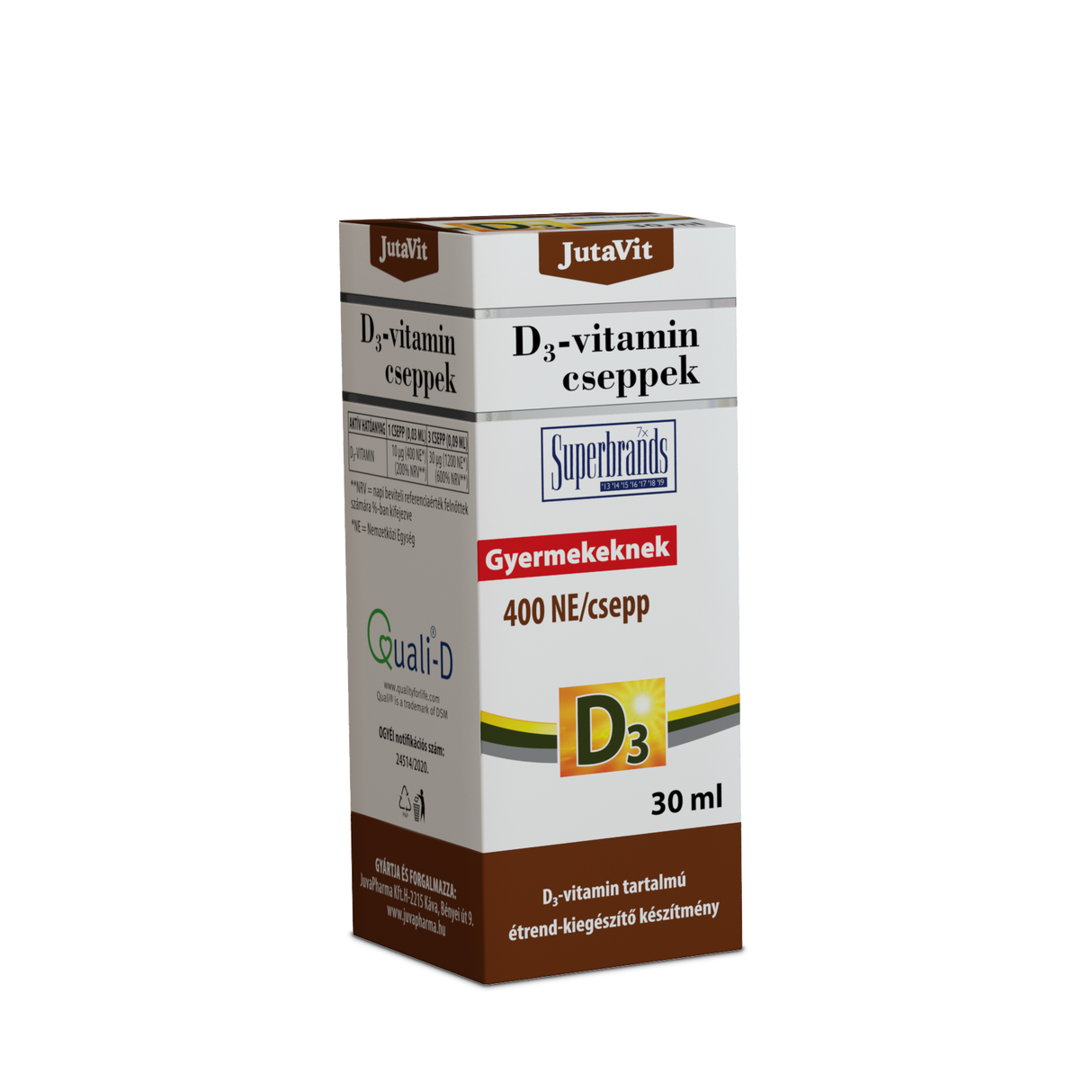 JutaVit D3 vitamin cseppek csecsemőknek, gyermekeknek 30ml