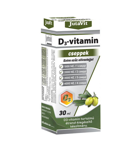 JutaVit D3-vitamin cseppek Extra szűz olívaolajjal 1000NE 30ml