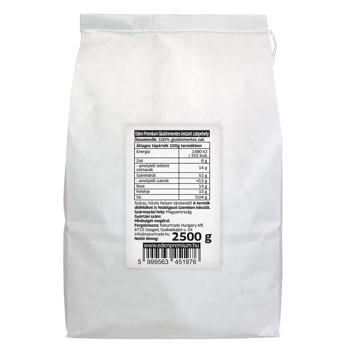 Gluténmentes instant zabpehely 2500g
