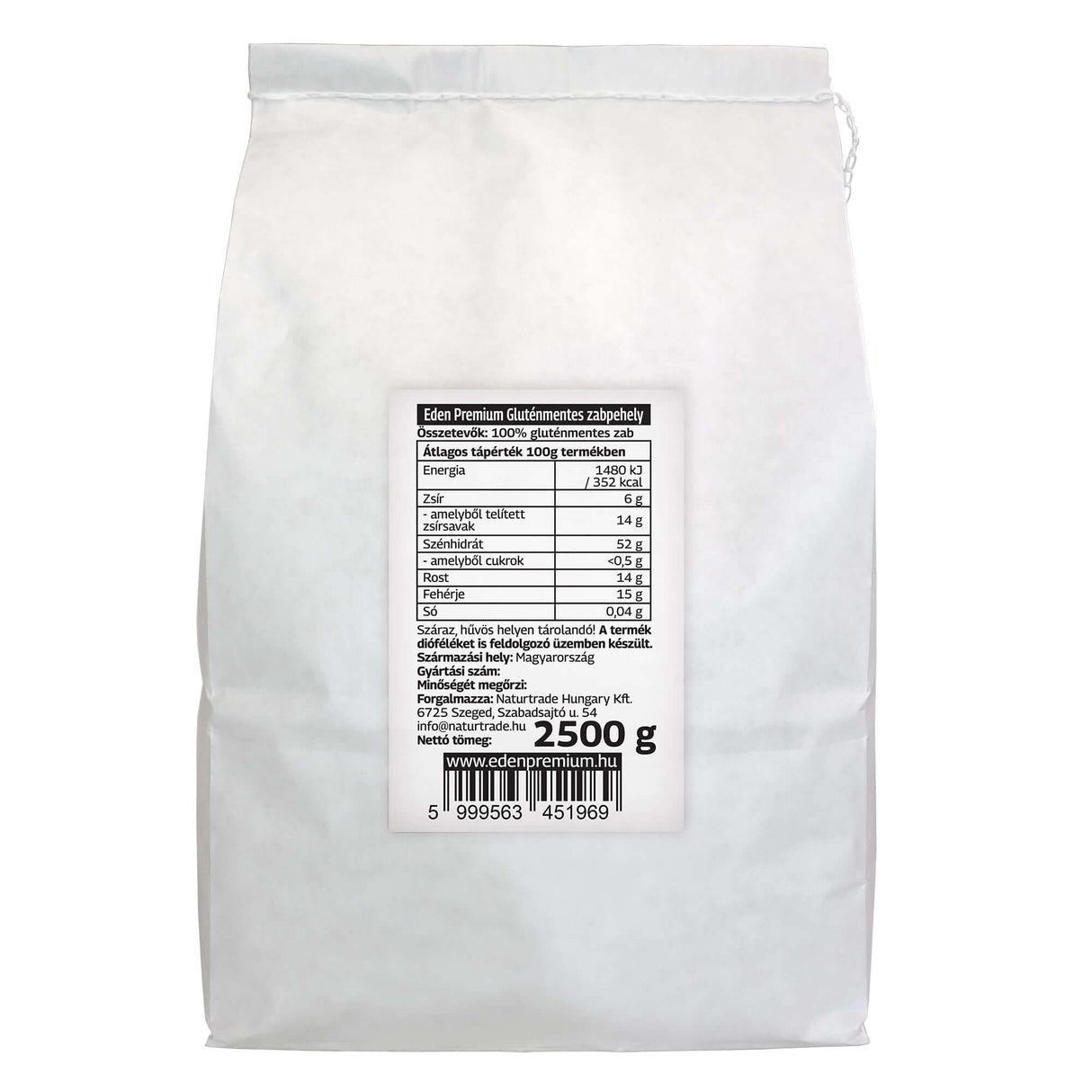 Gluténmentes zabpehely 2500g