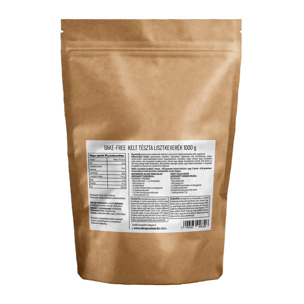 Bake-Free Kelt tészta lisztkeverék 1000g