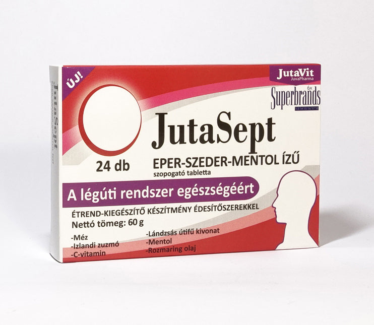 JutaVit JutaSept szopogató tabletta EPER-SZEDER-MENTOL 24x