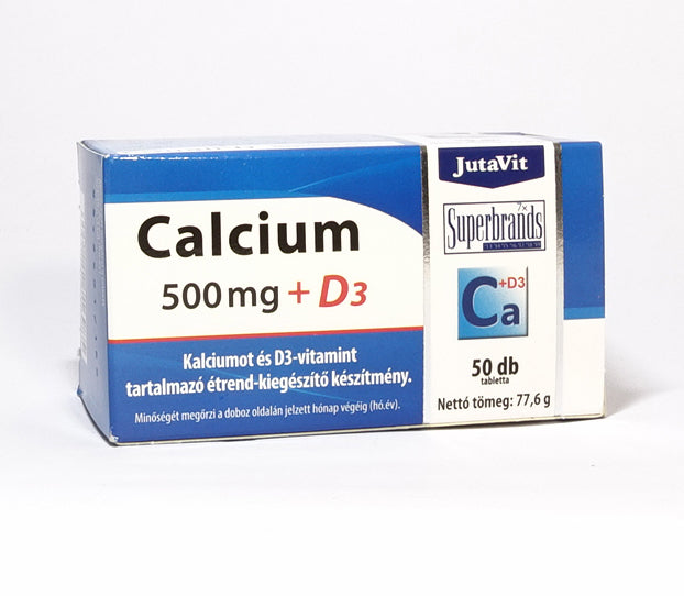 JutaVit Calcium 500mg+D3 tabletta 50x