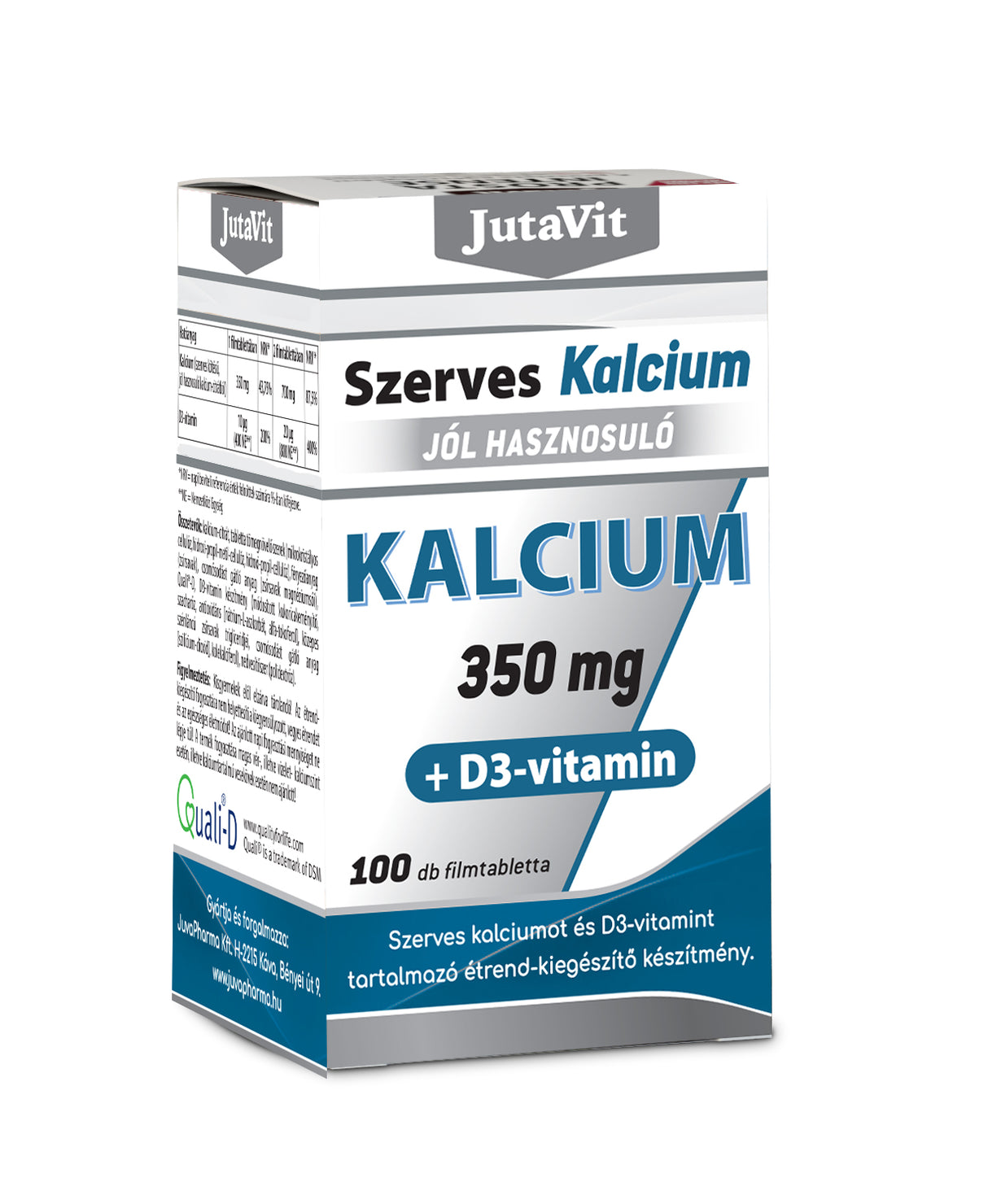 JutaVit Szerves Kalcium 350mg +D3 vitamin 100x