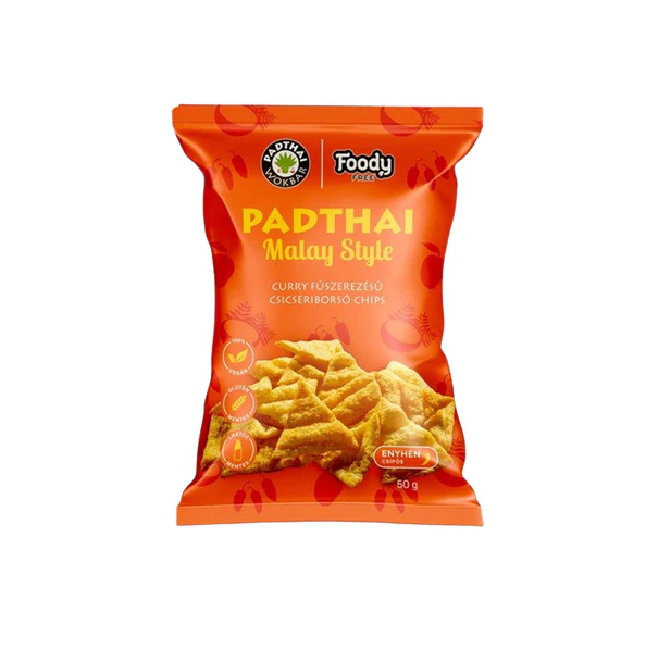 FOODY free Padthai Curry ízesítésű csicseriborsó chips 50g