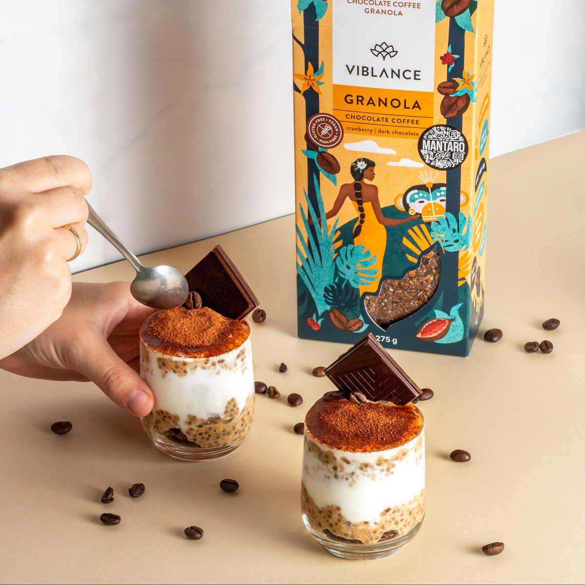 Viblance Granola Csokoládés Kávé ízű 275g