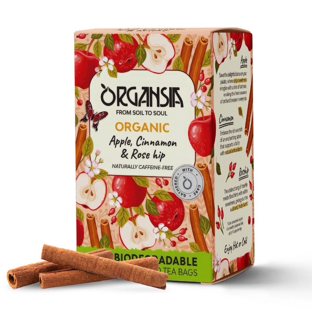 Organsia Alma, fahéj és csipkebogyó bio tea (18 filter)