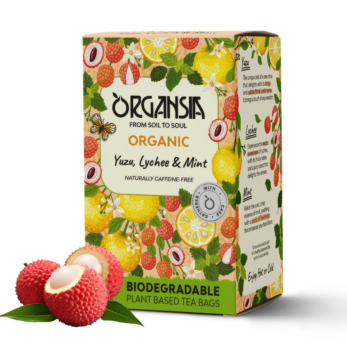 Organsia Yuzu, licsi és menta bio tea (18 filter)