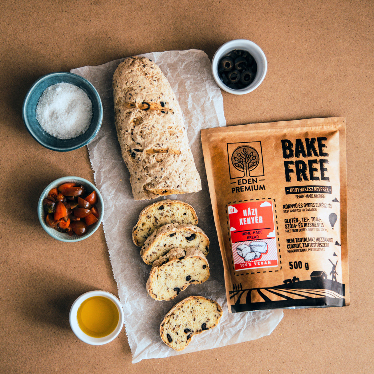 Bake-Free Házi kenyér lisztkeverék 500g