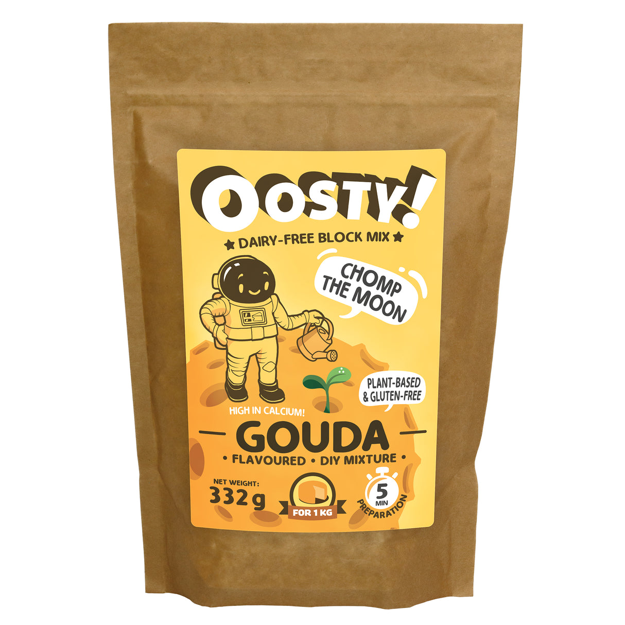 Oosty Gouda ízű növényi alap mix 332g  - 1kg növényi tömb elkészítéséhez