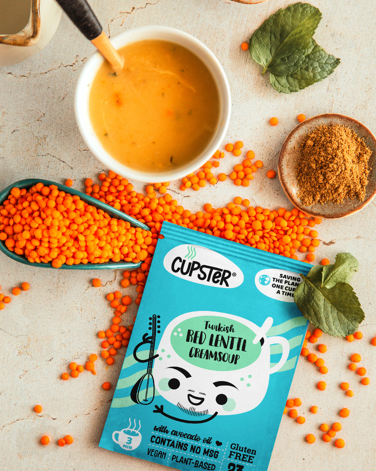 Cupster instant török vöröslencse krémleves 23g