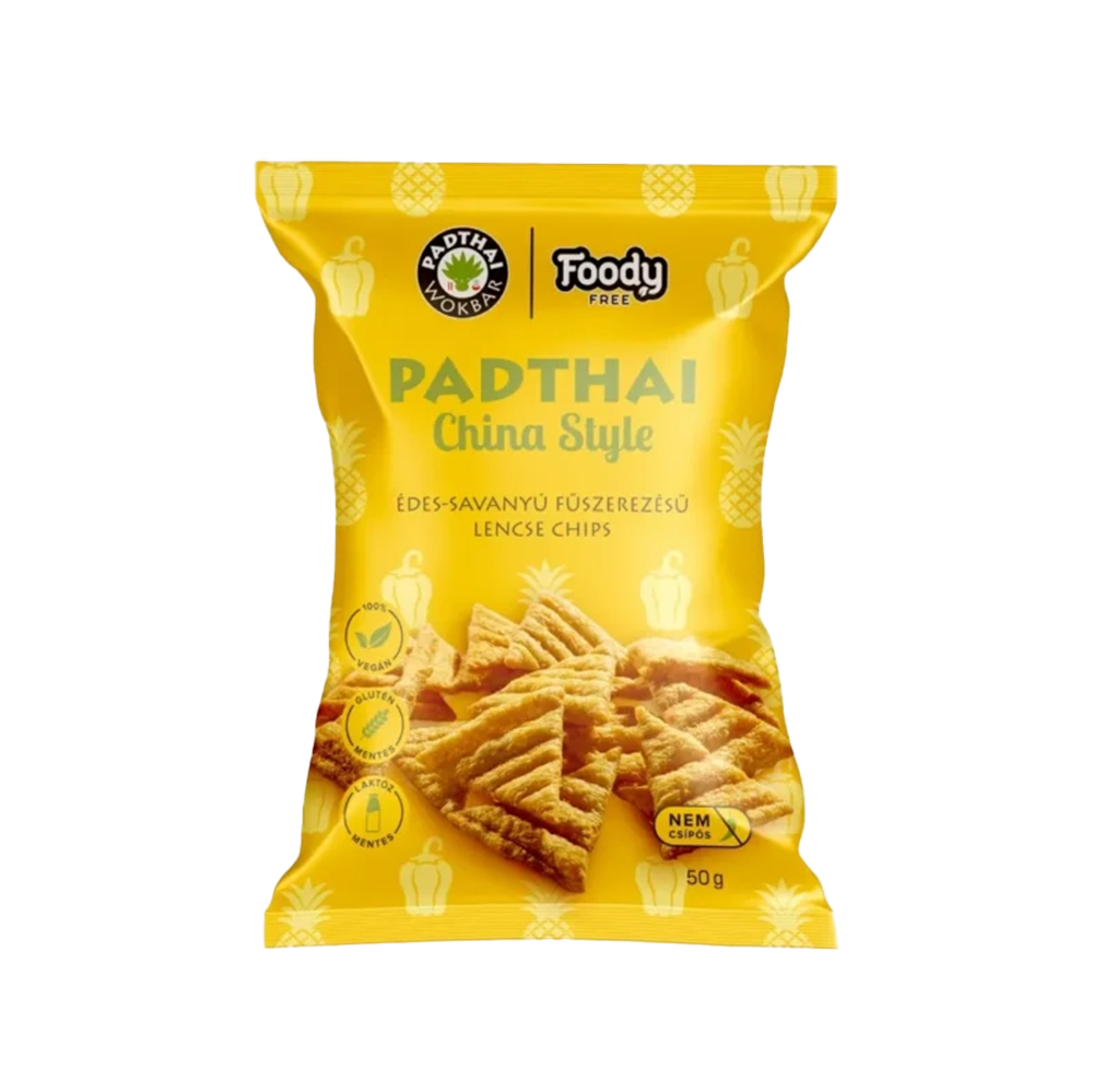 FOODY free Padthai Édes-savanyú ízesítésű lencsechips 50g