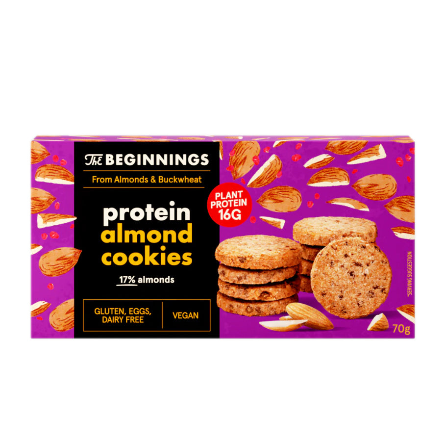 The Beginnings Mandulás Fehérjés Keksz 70g